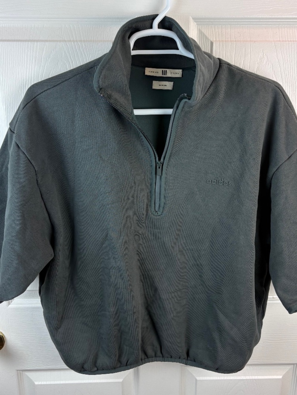 Adidas Fear of God Short Sleeve 1/2 Zip Sweatshirt Miami athletics